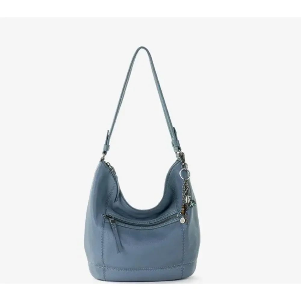 The Sak Sequoia Leather Hobo Shoulder Bag - Blue - Picture 7 of 14